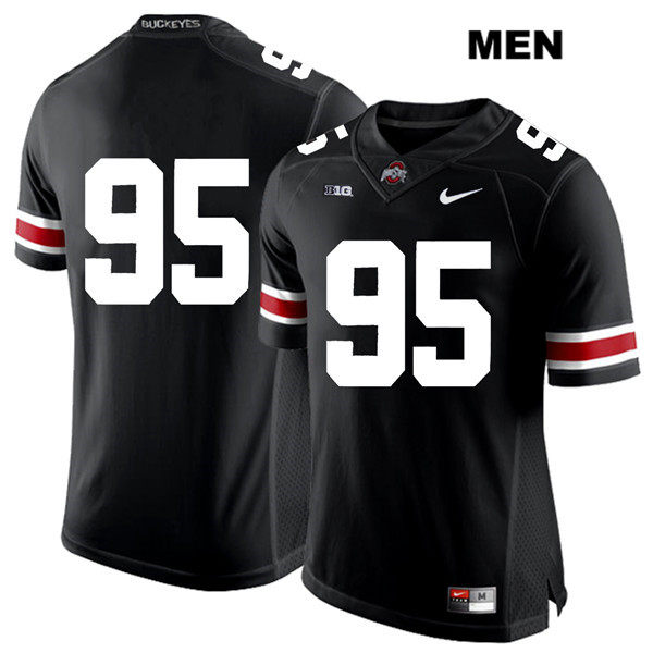 Ohio State Buckeyes Men's Blake Haubeil #95 White Number Black Authentic Nike No Name College NCAA Stitched Football Jersey ZU19U06VQ
